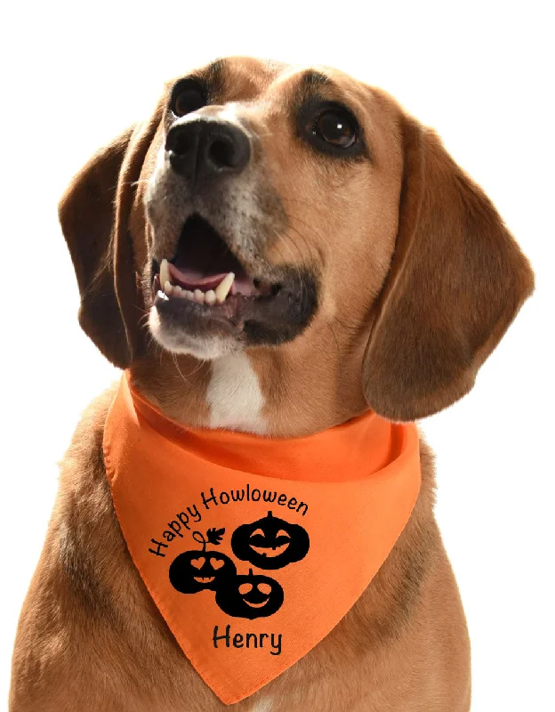 ---Personalised Happy Howloween Bandana - great costume for dogs this spooky season