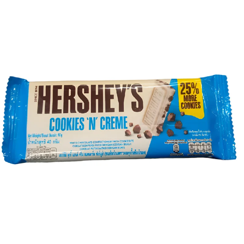 - Foldable and portable cat bagHERSHEYS CHOCOLATE COOKIES AND CREME40 GM BASIC