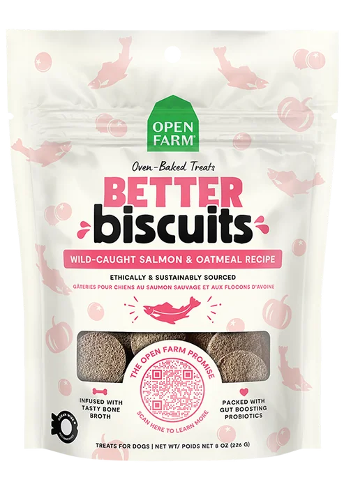 - Christmas pet Christmas clothingOpen Farm Better Biscuits Wild-Caught Salmon & Oatmeal Recipe Dog Treats - Christmas pet Christmas clothingOpen Farm Better Biscuits Wild-Caught Salmon & Oatmeal Recipe Dog Treats