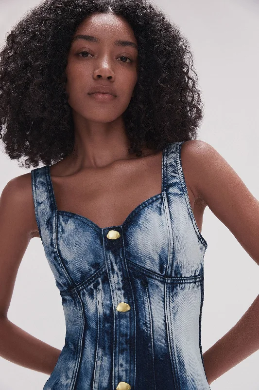 Enigma Denim Midi Dress