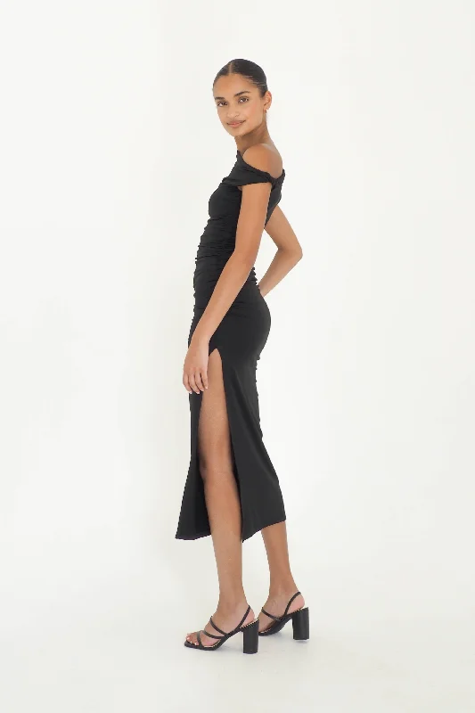 Jenna Midi Dress - Black