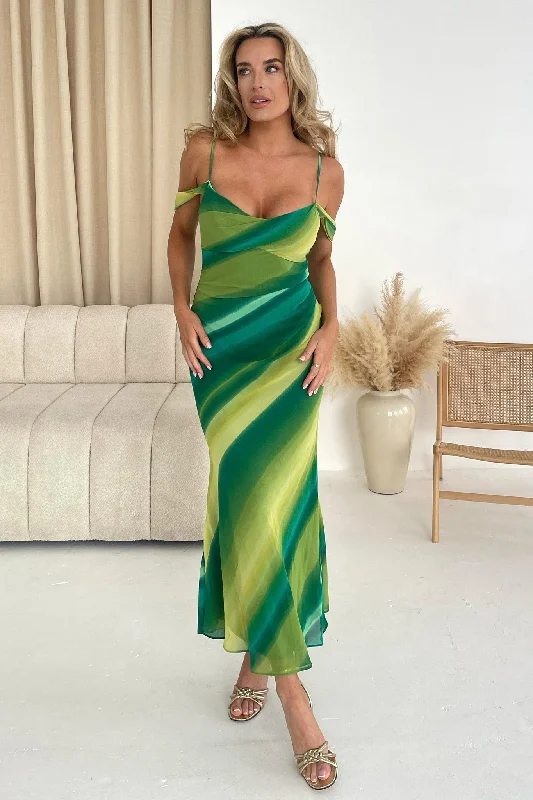 Julia Green Ombre Midi Dress