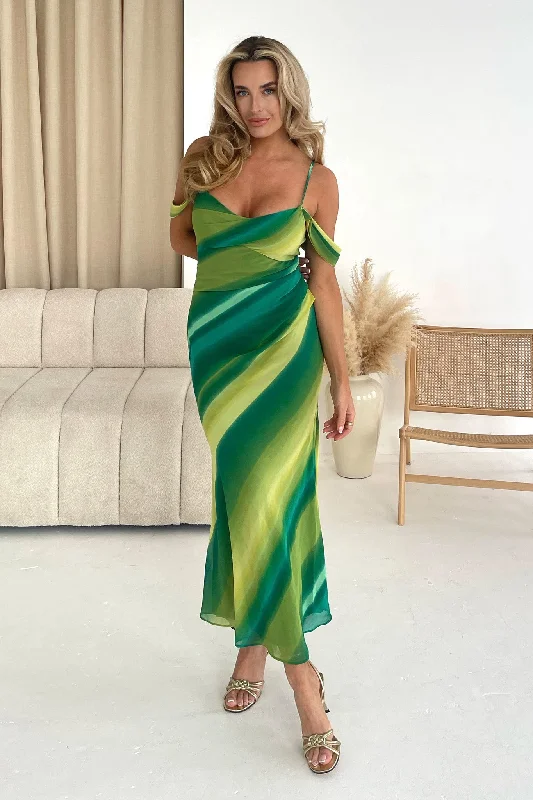 Julia Green Ombre Midi Dress