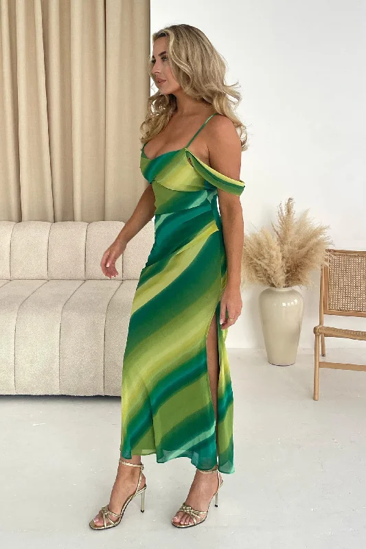 Julia Green Ombre Midi Dress