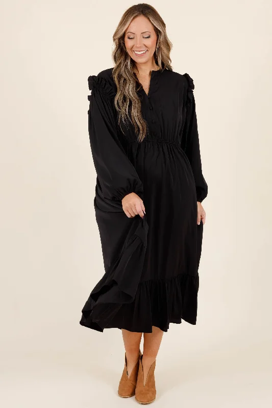 Memorize Today Dress, Black