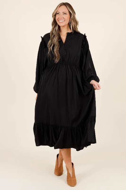 Memorize Today Dress, Black