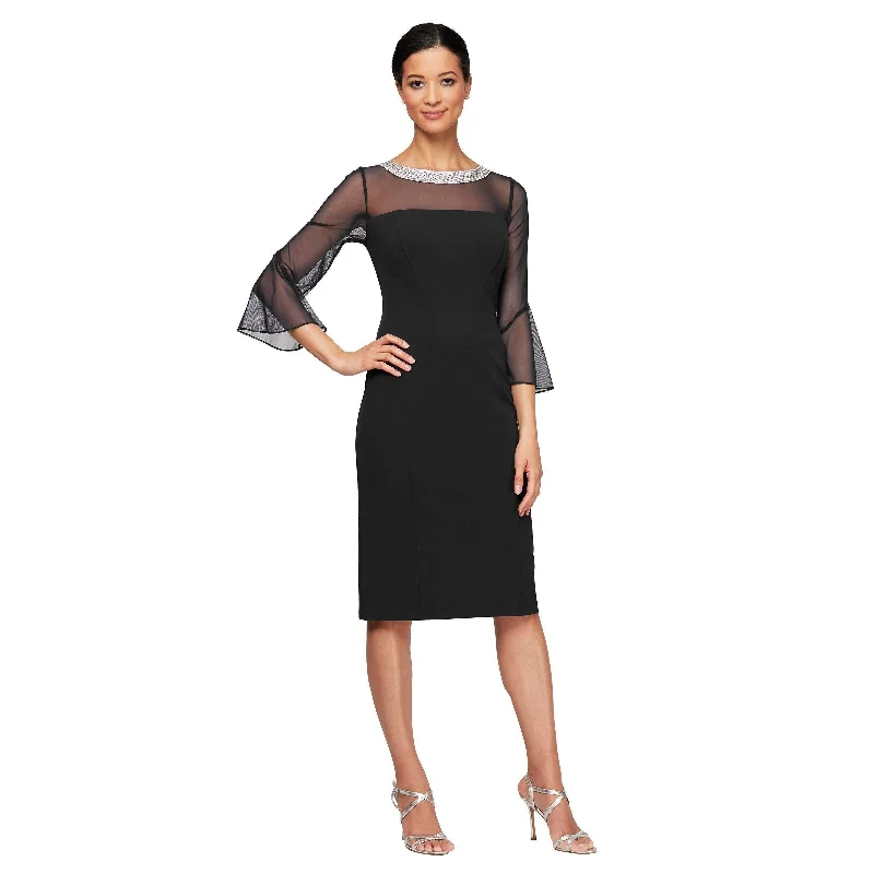 Black 12 Alex Evenings AE160146 Short Cocktail Beaded Dress Sale