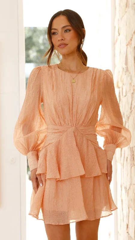 Emita Mini Dress - Peach