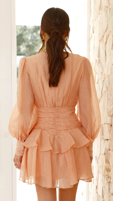 Emita Mini Dress - Peach