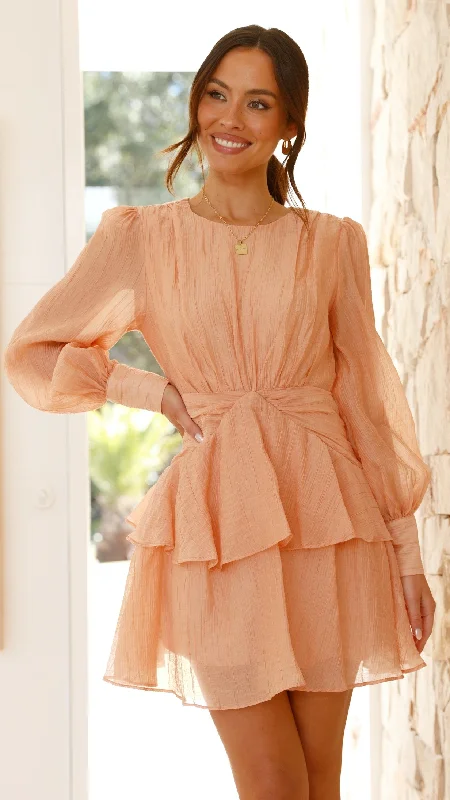 Emita Mini Dress - Peach