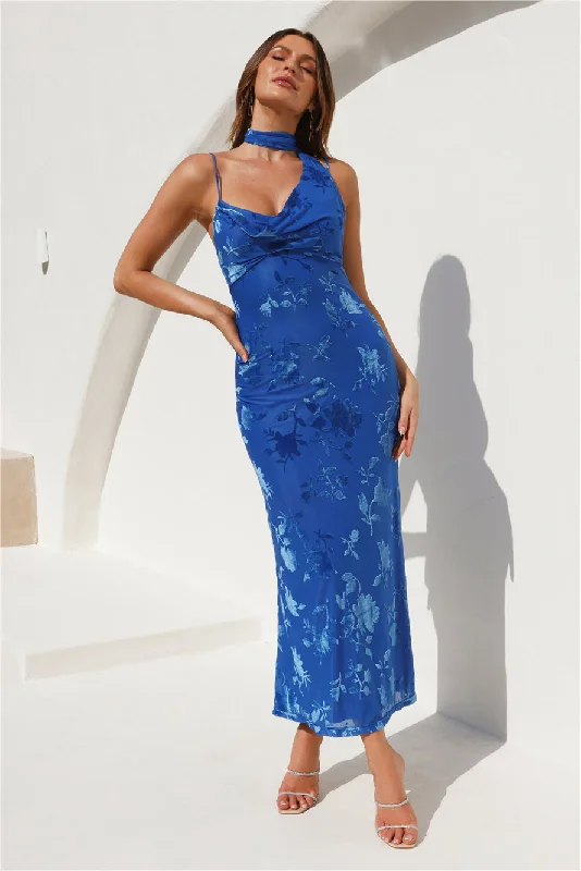 Mysterious Lover Maxi Dress Blue