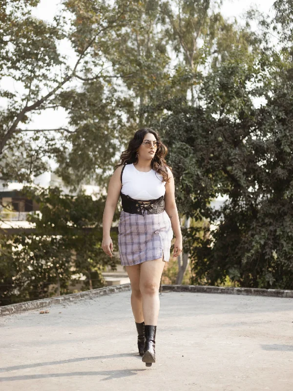 Pacey Plaid Mini Skirt