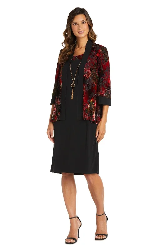 R&M Richards 7679 Short Piece Velvet Jacket Dress