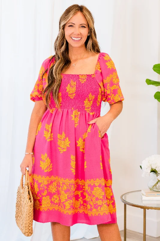 Whimsical Willow Dress, Pink