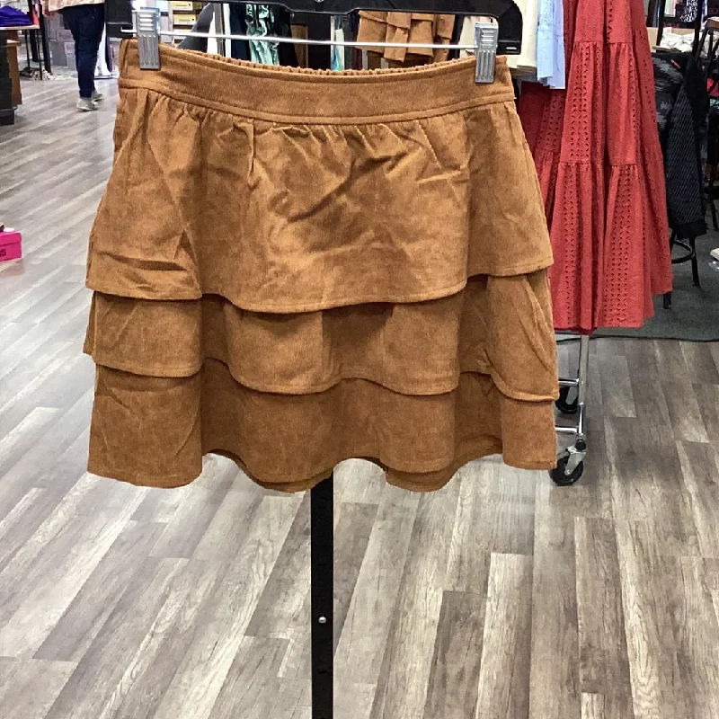 Camel Ruffle Skirt