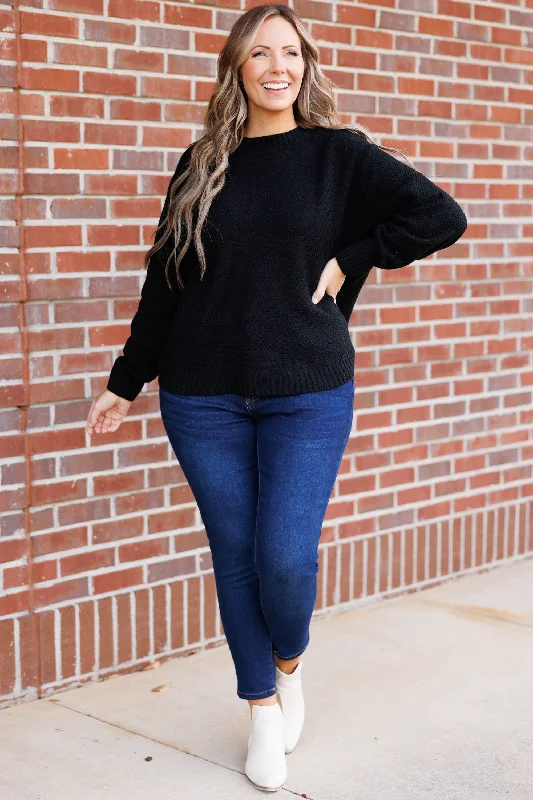 Fall For Me Sweater, Black