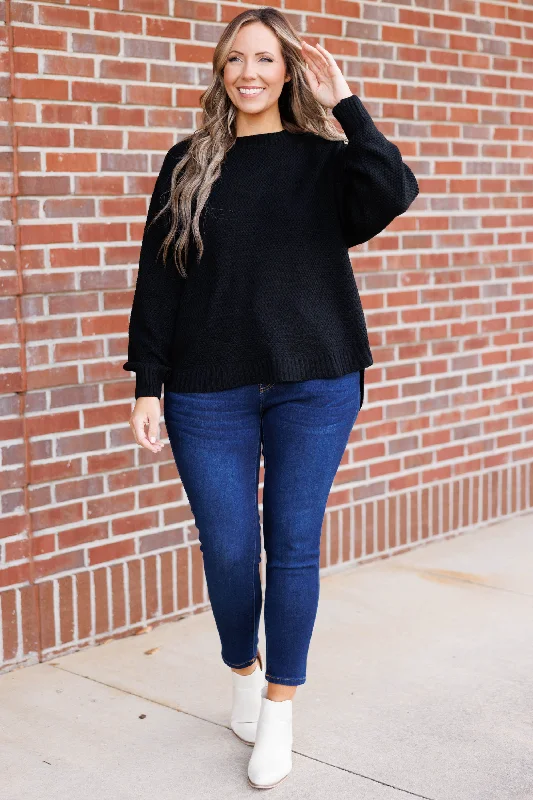 Fall For Me Sweater, Black