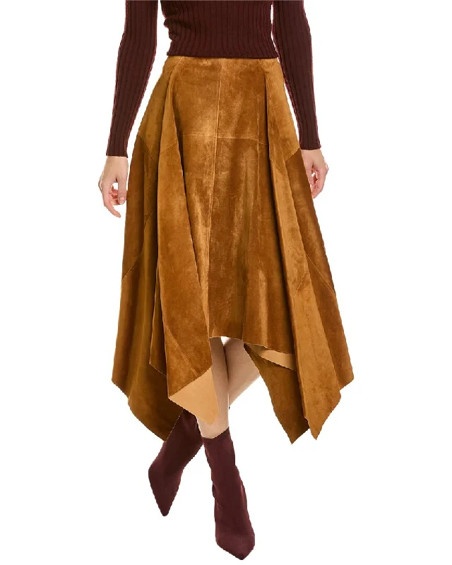 Ferragamo Suede Maxi Skirt