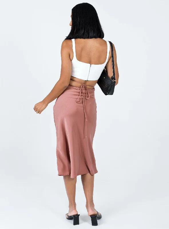 Seylena Midi Skirt Brown