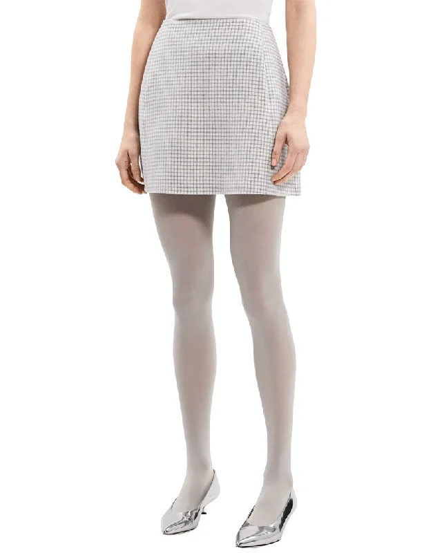 Theory High-Waist Wool Mini Skirt