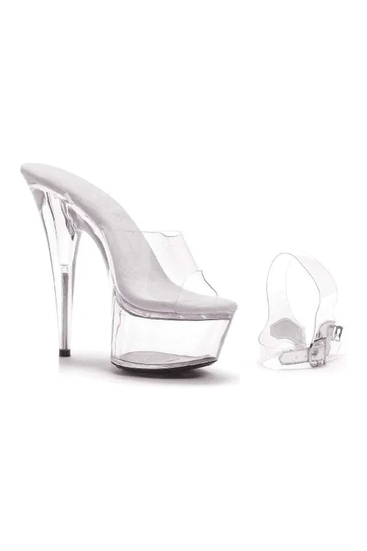 609-STREAM Platform Sandal  | Clear Vinyl