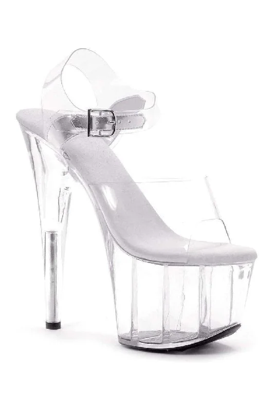 709-BROOK Platform Sandal  | Clear Vinyl