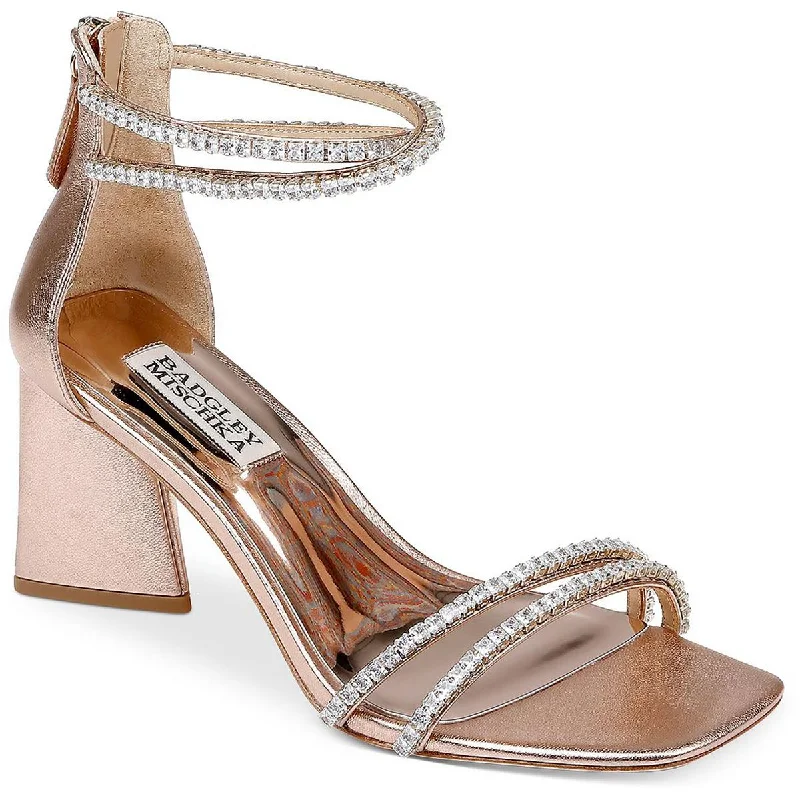 LILLIE Womens Metallic Square toe Heels