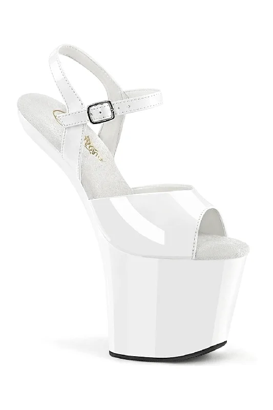 CRAZE-809 White Patent Sandal