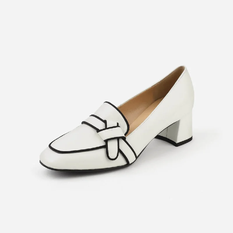 LIZZIE - chunky heel loafer