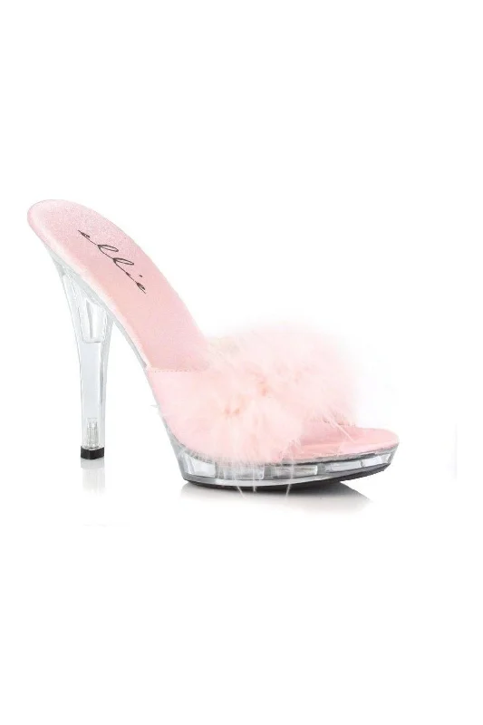 SASHA Marabou  | Pink Genuine Satin