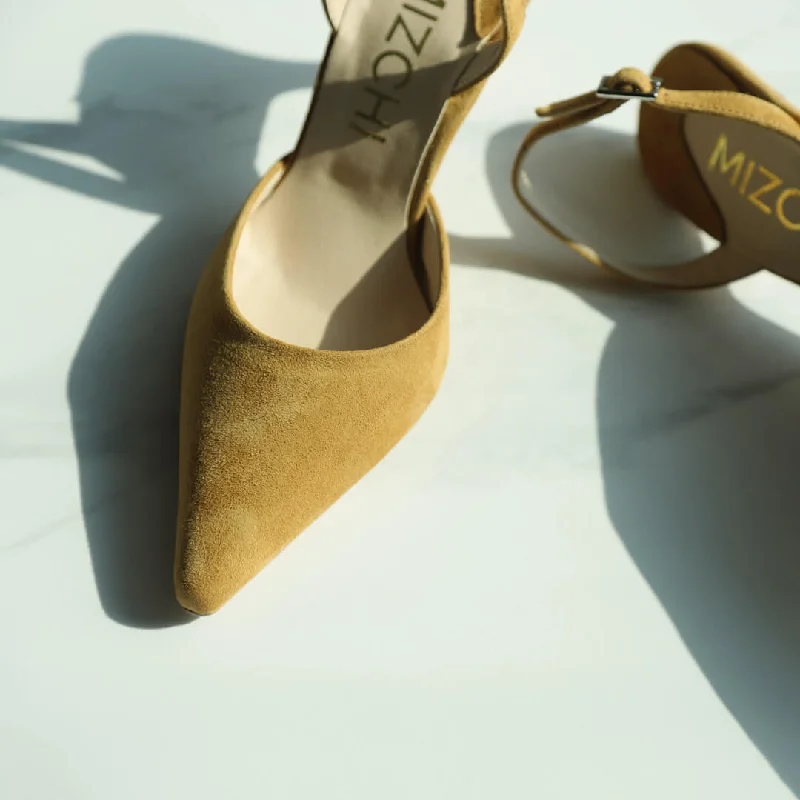 TESORO - beige suede slingback