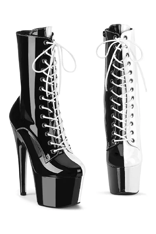 ADORE-1040TT Black Patent Ankle Boot