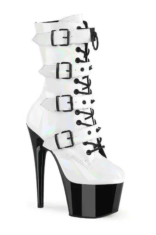 ADORE-1046TT White Patent Ankle Boot