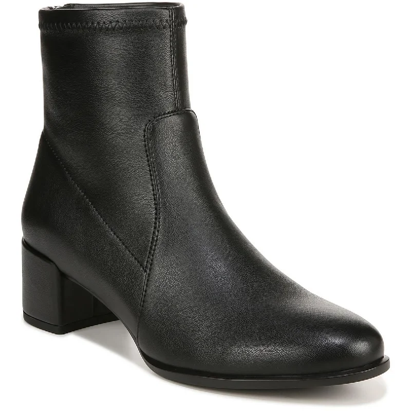 Ravi Womens Faux Leather Ankle Boots