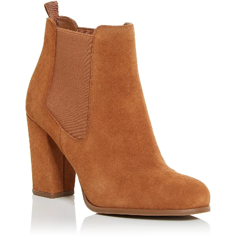 Lottie Bootie Womens Suede Almond Toe Ankle Boots