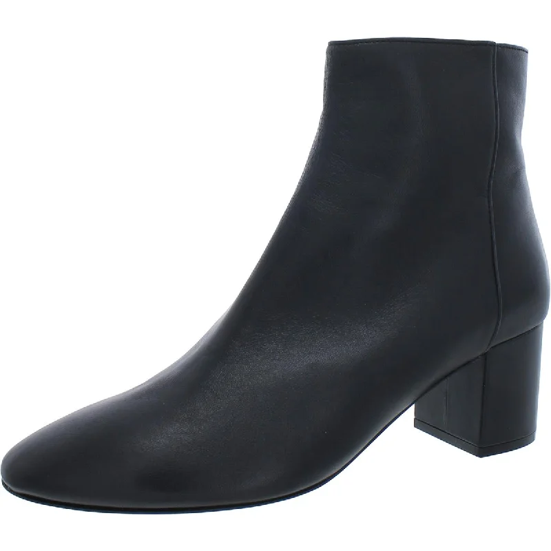 VINNY Womens Leather Pointed Toe Ankle Boots