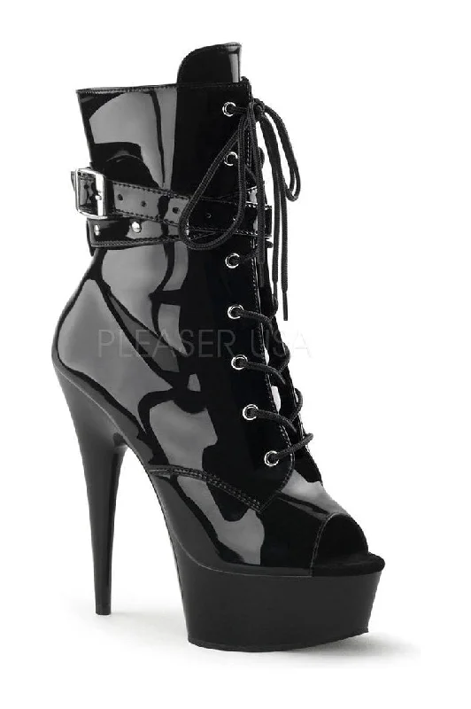 DELIGHT-1033 Platform Boot  | Black Patent