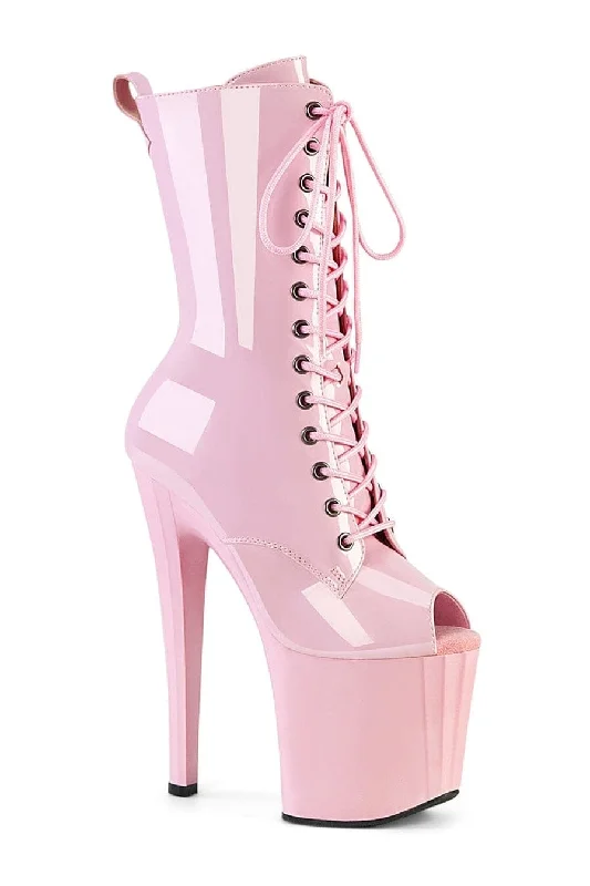 ENCHANT-1041 Pink Patent Ankle Boot