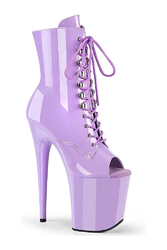 FLAMINGO-1021 Purple Patent Ankle Boot