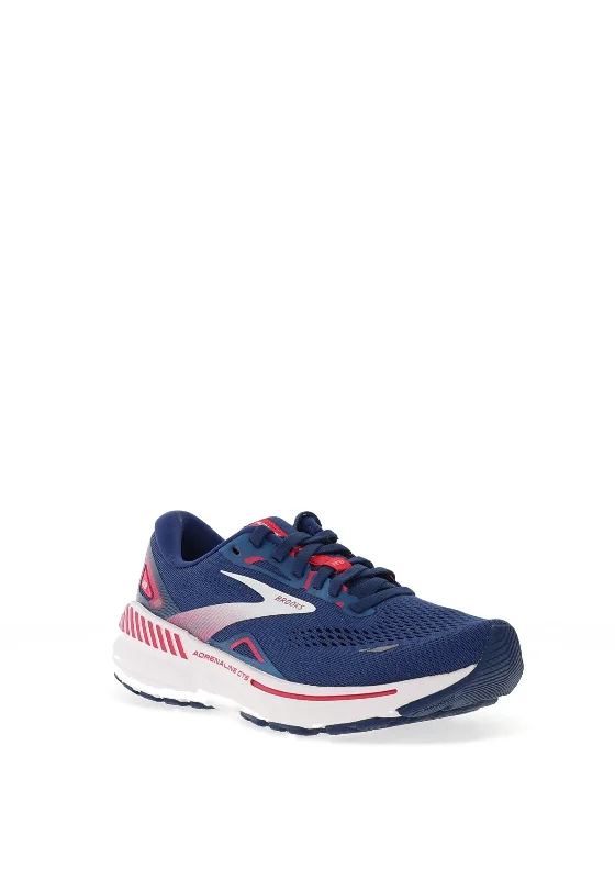 Brooks Ladies Adrenaline GTS 23 Running Shoe, Blue & Raspberry