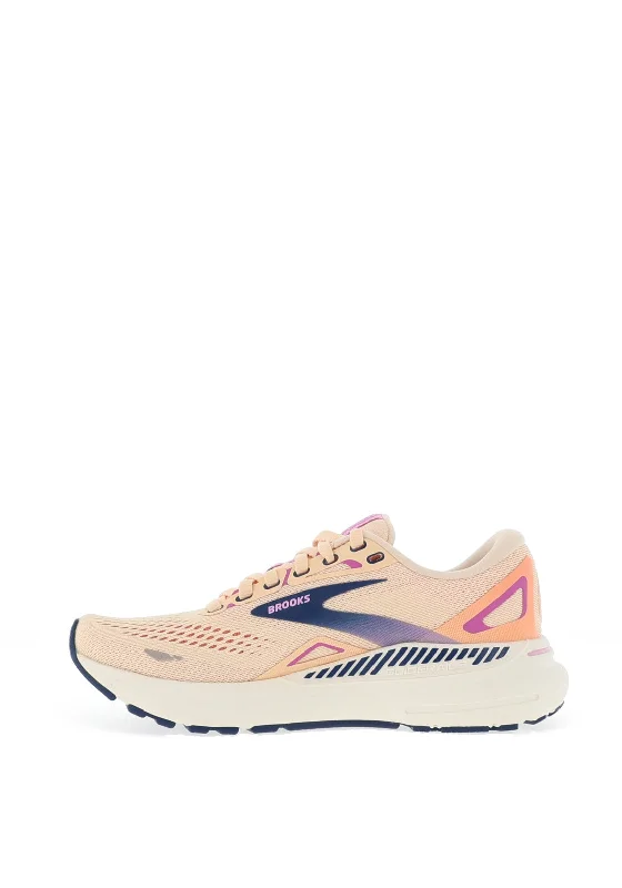 Brooks Ladies Adrenaline GTS 23 Running Shoe, Apricot & Orchid