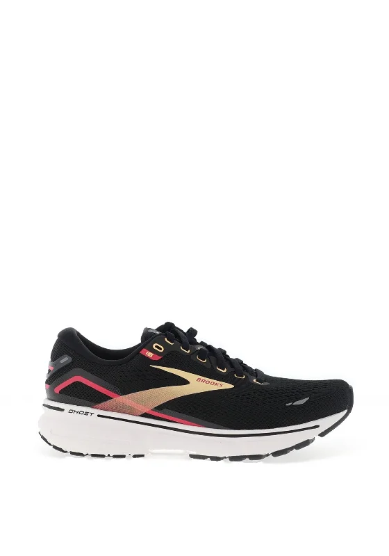 Brooks Ladies Ghost 15 Running Shoe, Black & Raspberry