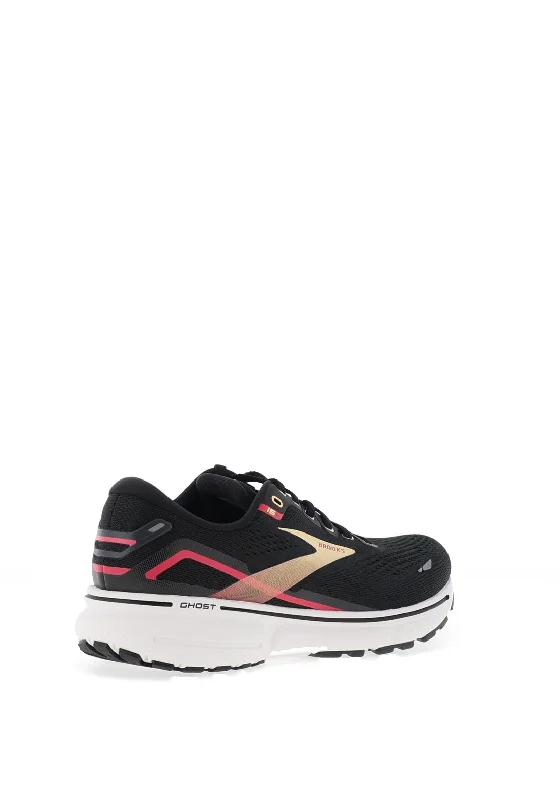 Brooks Ladies Ghost 15 Running Shoe, Black & Raspberry