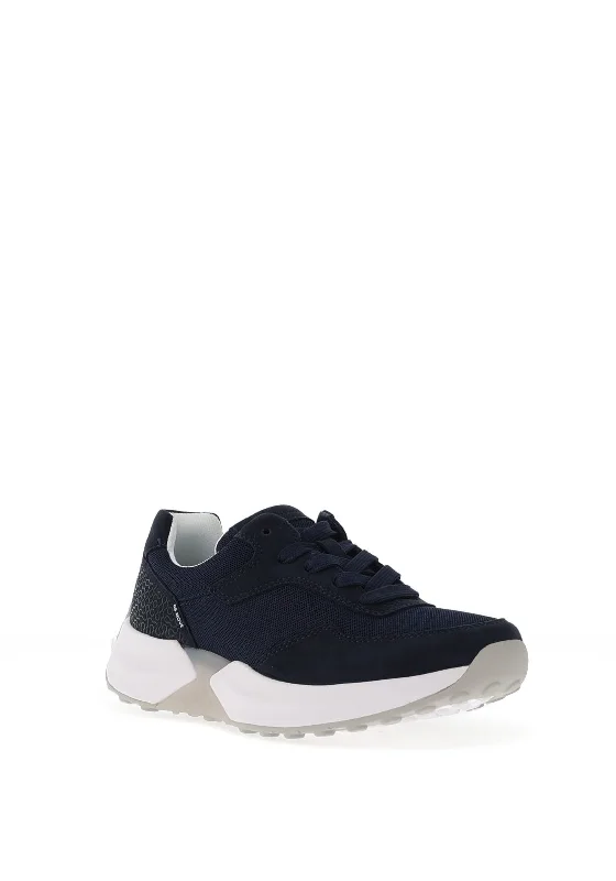 Gabor Rolling Soft RS Move Suede Leather Trainers, Navy