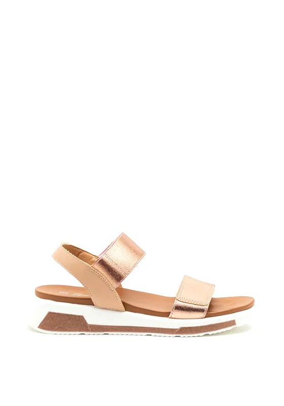 Gordon Jack Chelle Metallic Strap Sandals, Pink