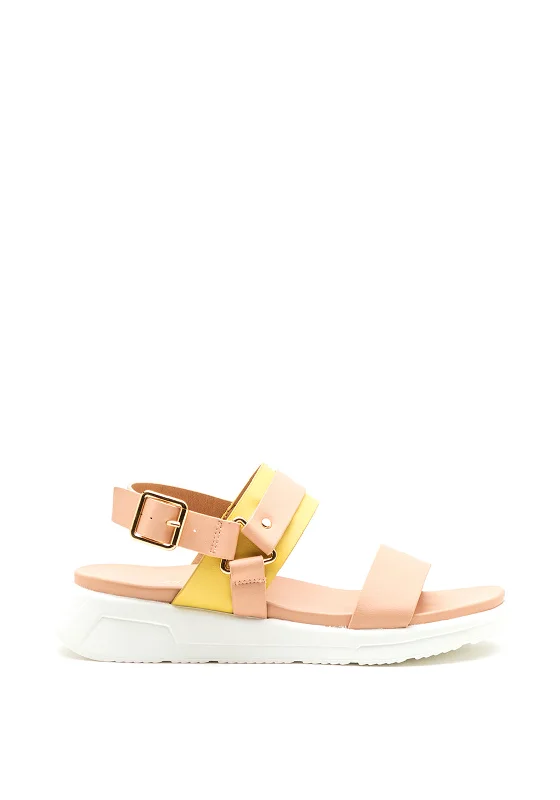 Gordon Jack Contrast Buckle Strap Sandals, Blush