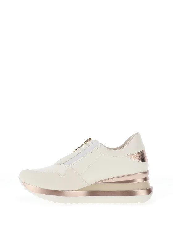 Kate Appleby Baldrine Zip Front Trainers, Porcelain