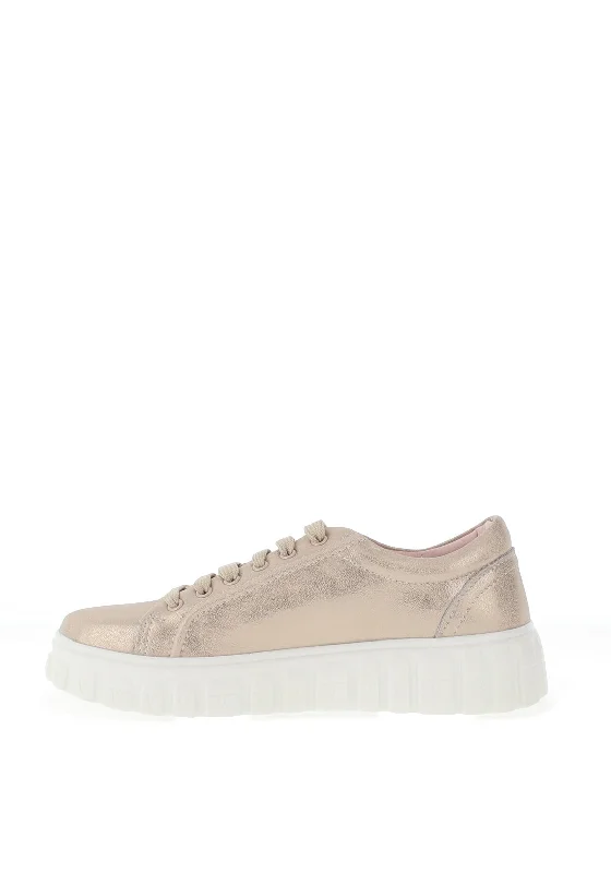 Kate Appleby Kilmaurs Patent Trainers, Gold Shine