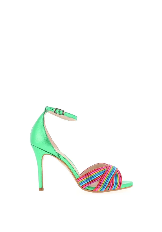 Lodi Yitus Vibrant High Heeled Sandals, Green Multi