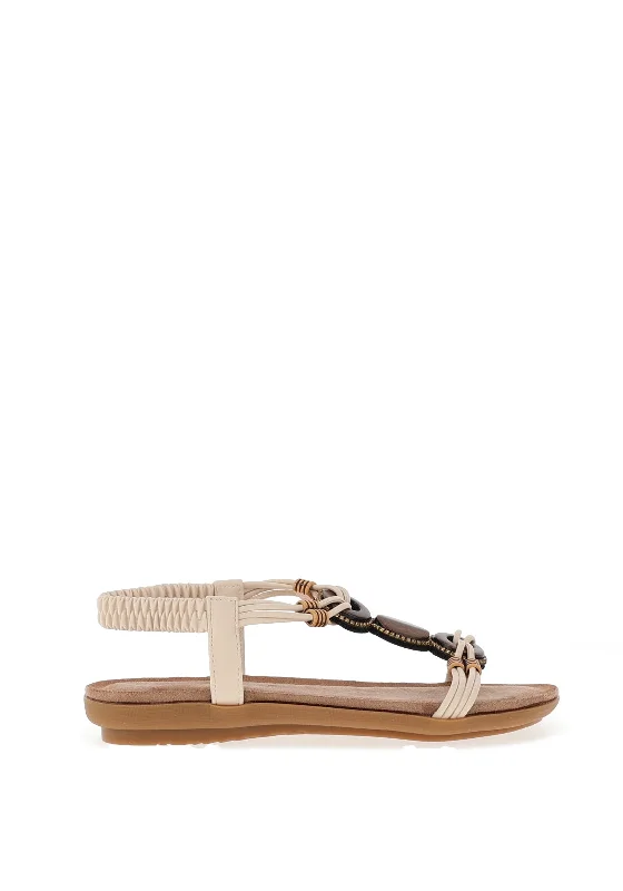 Lunar Adele Boho Sandals, Off White